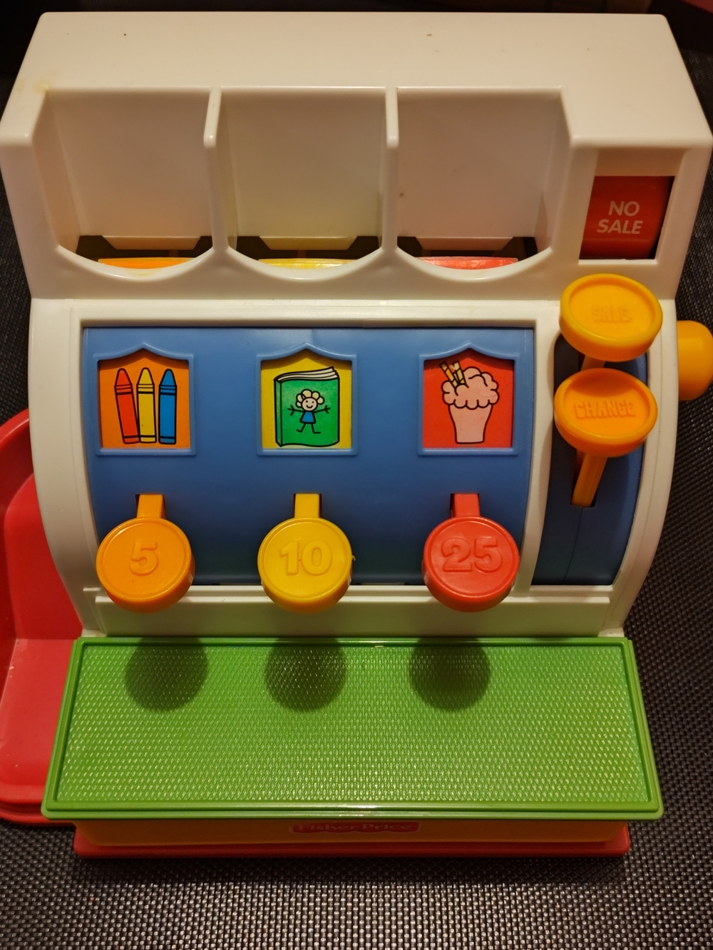 Fisher-Price Colorful Play Cash Register in Yellow, Green, Blue, Orange, Red - Picture 3 of 17
